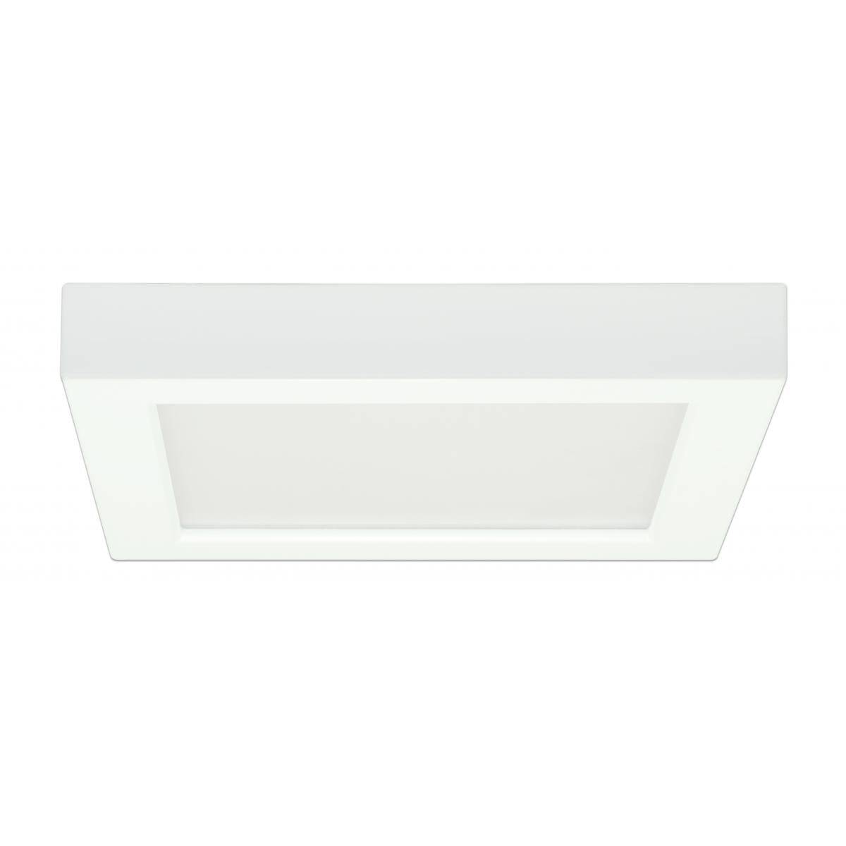 7" Surface Mount LED - 2700K- Square Shape - White Finish - Green Lighting Wholesale, INC