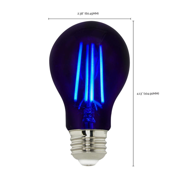 6.5 Watt; LED A19; Black Light Bulb; Medium Base; 120 Volt - Green Lighting Wholesale