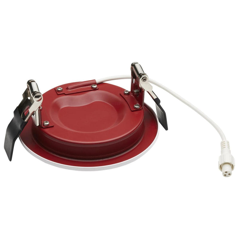 Fire Rated 4 Inch Direct Wire Downlight; Round Shape; White Finish; CCT Selectable - Green Lighting Wholesale, INC