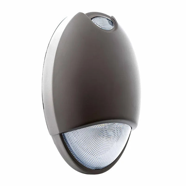 Satin Nickel Decorative Outdoor LED AC/Emergency Wallpack