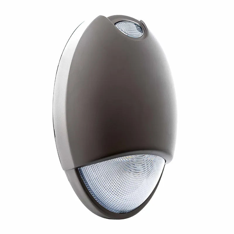 Satin Nickel Decorative Outdoor LED AC/Emergency Wallpack