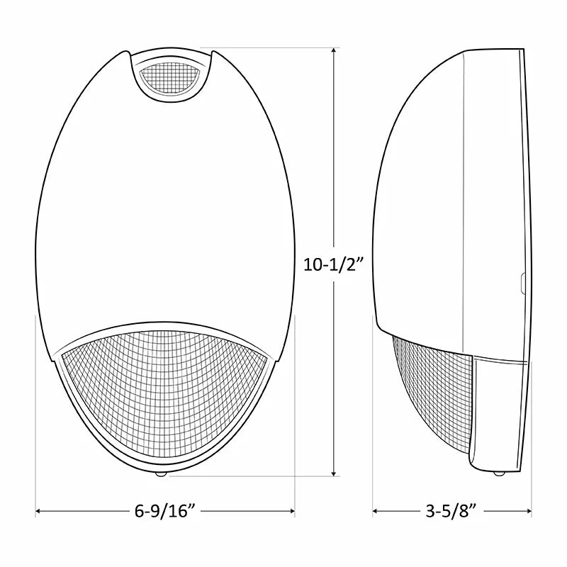 Satin Nickel Decorative Outdoor LED AC/Emergency Wallpack