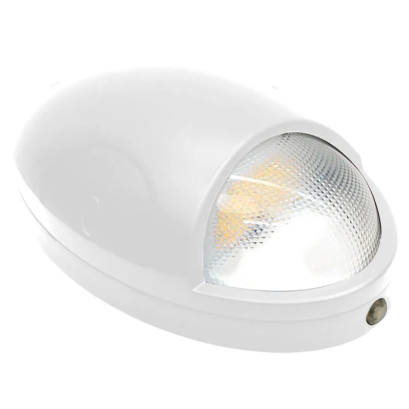 White Decorative Outdoor LED AC/Emergency Wallpack, 15W, CCT