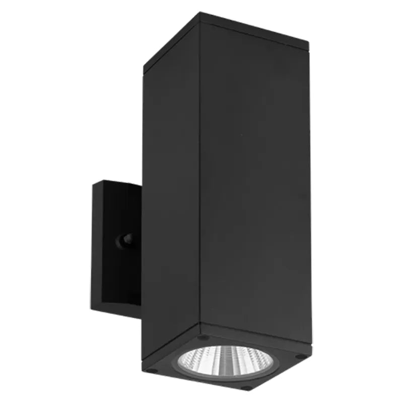 4" Square RGBW LED Outdoor Cylinder Up/Down Light in Black 