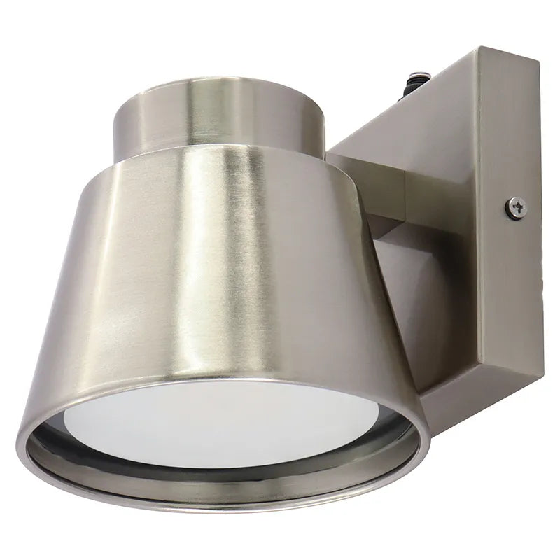 Brushed Nickel 5" Height Mini-Cone Outdoor Wall Sconce 