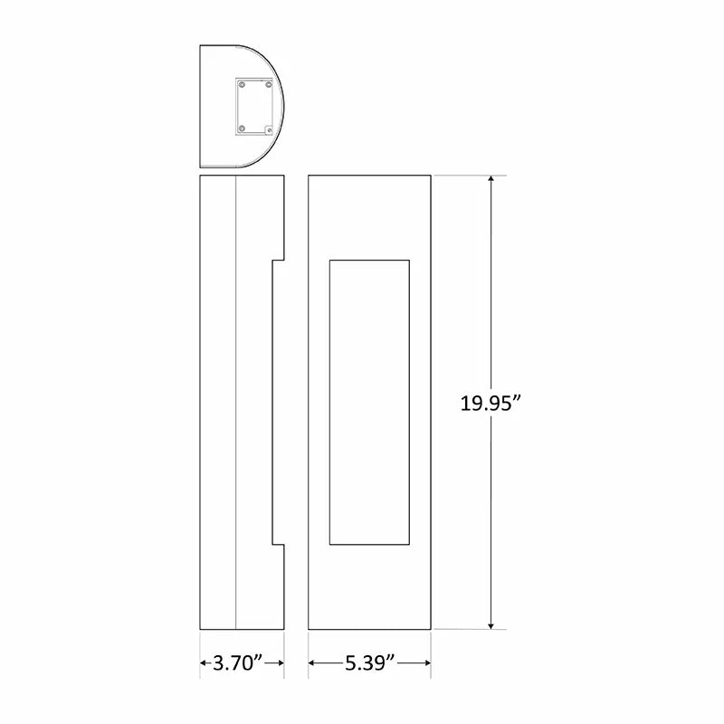 Crest Silver Burrow Architectural Wall Sconce-3000K