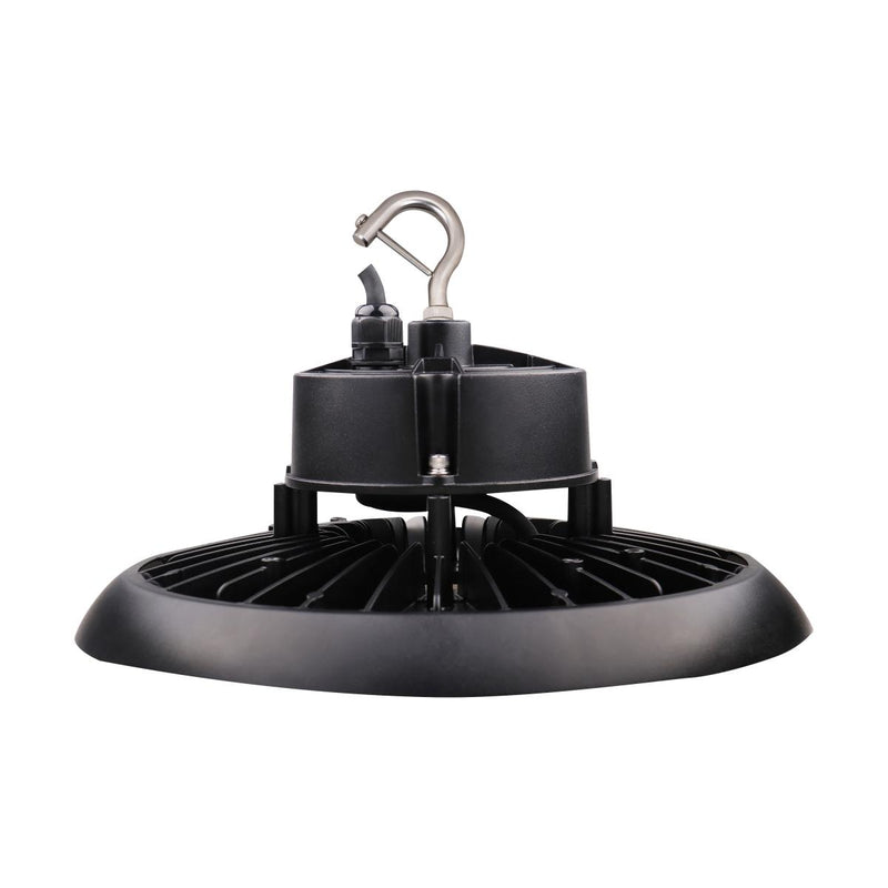150W UFO LED High Bay; 21600 Lumens; 5000K; 120-277 Volt; 0-10V Dimmable; Black Finish - Green Lighting Wholesale