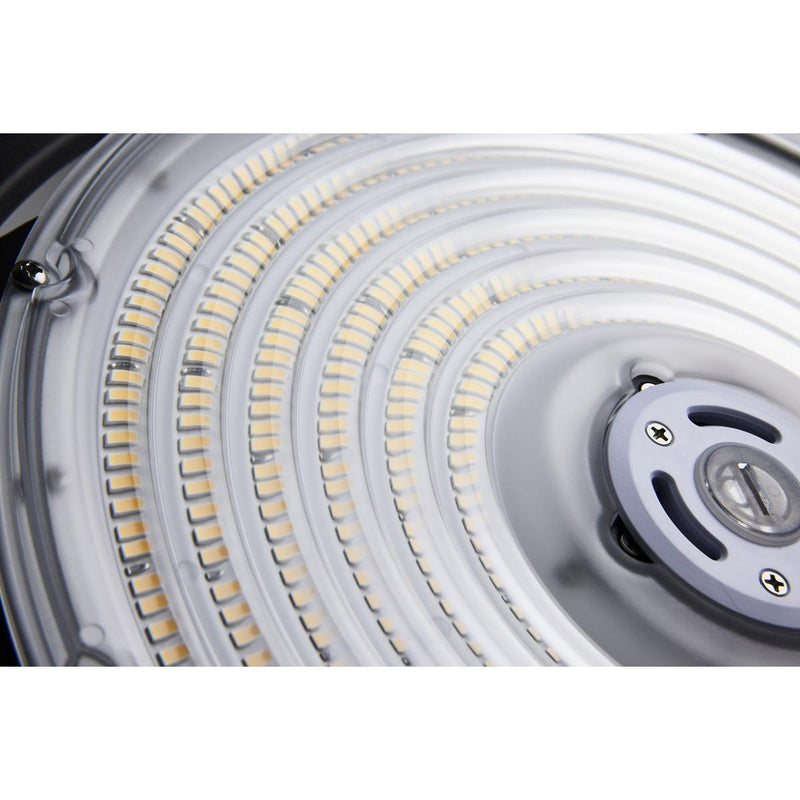 150W UFO LED High Bay; 21600 Lumens; 5000K; 120-277 Volt; 0-10V Dimmable; Black Finish - Green Lighting Wholesale