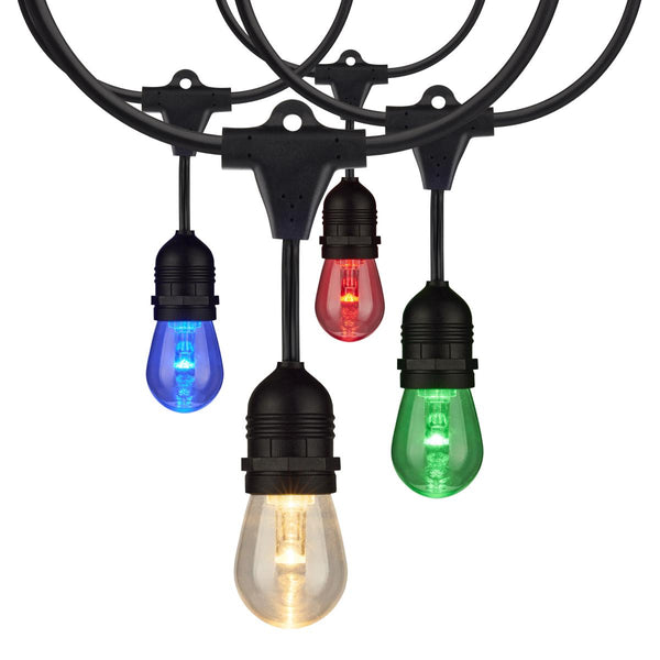 24Ft; LED String Light; 12-S14 lamps; 12 Volts; RGBW