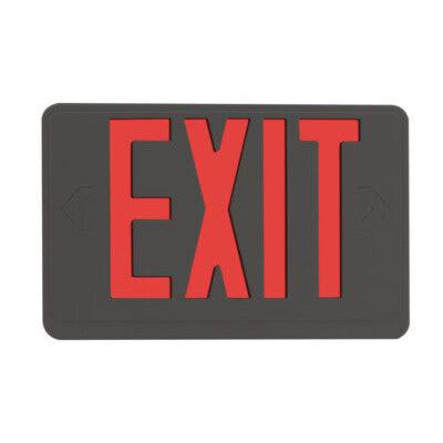 Exit Sign Red Black Housing - Green Lighting Wholesale