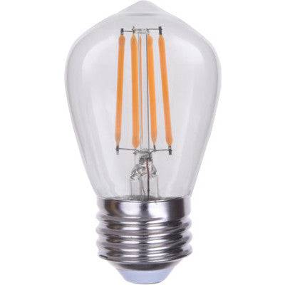 LED Advantage Filament S14 320 Deg, 4W-300lm, Dimmable, 2700K, E26, 120VAC Clear - Green Lighting Wholesale