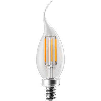 LED Filament BA11 320 Deg, 4W-400lm, Dimmable, 80CRI, 2700K, E12 - Green Lighting Wholesale