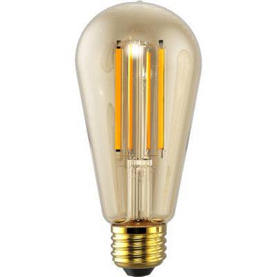 LED ST19 320 Deg, 5W-400lm, Dimmable,  2200K, E26, 120VAC Amber - Green Lighting Wholesale