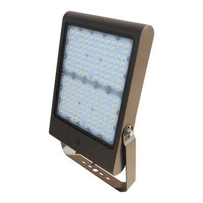 Flood Light 300/240/200/150W 70CRI 5000K 277-480V 0-10V DIM 7-Pin NEMA Short Cap Bronze - Green Lighting Wholesale