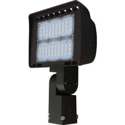 LED 80 Watt Flood Light- 10800LM, 4000K, 0-10V Dim 100-277V, Slip-Fit, Bronze - Green Lighting Wholesale