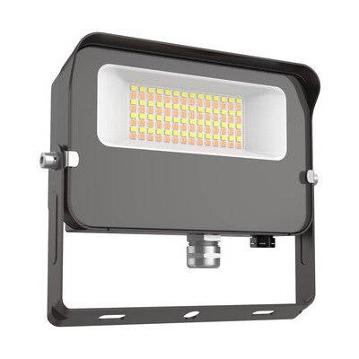 LED Flood Light 30W 50/40/3000K 120-277V 0-10V Dimming Yoke - Green Lighting Wholesale