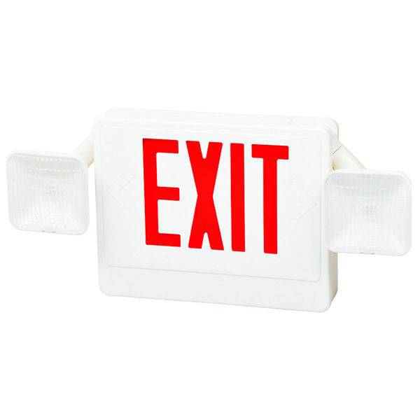 LED Combo Exit Sign Red Letters - Green Lighting Wholesale