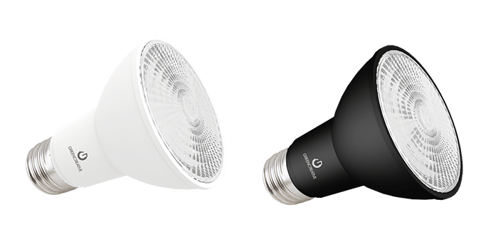 Black 6.5 Watt LED PAR20 - Dimmable - 40° - 3000K - 580 Lumens - 120V - Green Lighting Wholesale