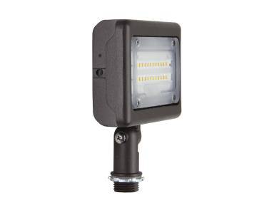 MAXLITE SLIM Flood 15W 120-277V, 5000K- Bronze, Knuckle 1/2" Threaded Nipple Mount - Green Lighting Wholesale