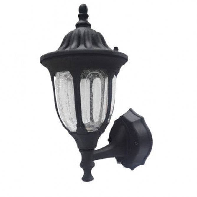 Maxlite LED Outdoor Coach Lantern, 2700K, Black Finish- Crackle Glass with Photocell - Green Lighting Wholesale