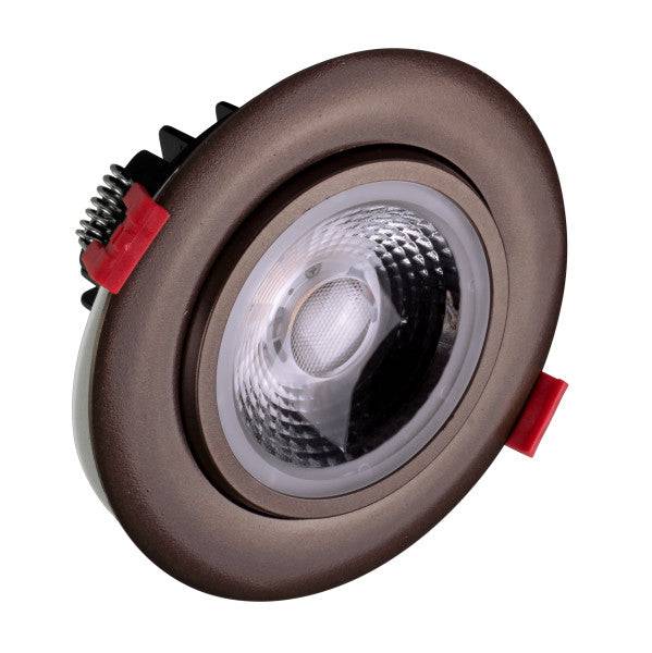 4-inch LED Gimbal Recessed Downlight in Oil-Rubbed Bronze, 4000K - Green Lighting Wholesale