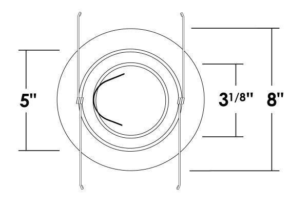 6 in. Oil-Rubbed Bronze Recessed Gimbal Ring Trim, Fits 6 inch Housings - Green Lighting Wholesale