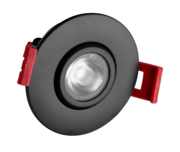 2-inch LED Gimbal Recessed Downlight in Black, 3000K - Green Lighting Wholesale