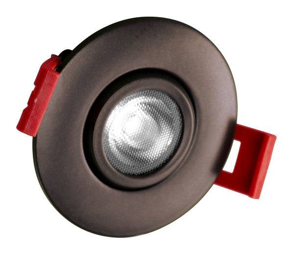 2-inch LED Gimbal Recessed Downlight in Oil-Rubbed Bronze, 3000K - Green Lighting Wholesale