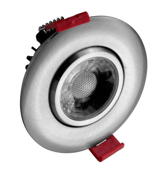 3-inch LED Gimbal Recessed Downlight in Nickel, 4000K - Green Lighting Wholesale