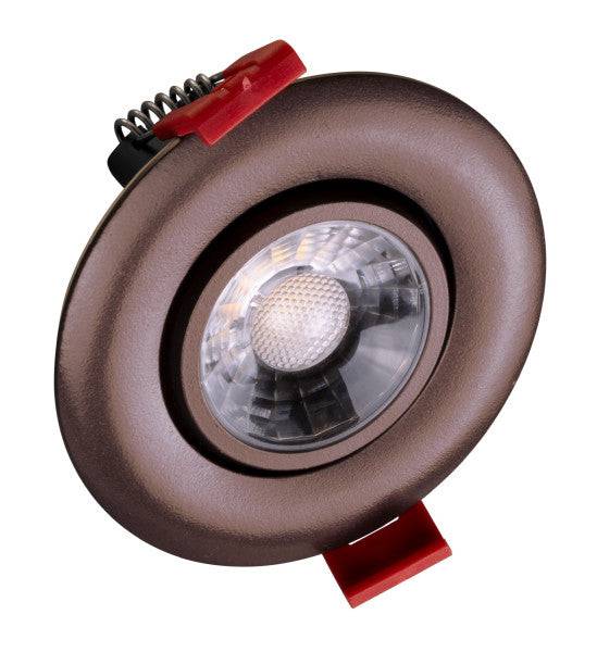 3-inch LED Gimbal Recessed Downlight in Oil-Rubbed Bronze, 3000K - Green Lighting Wholesale