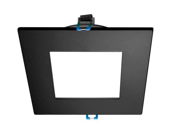 4 in. Square Black Flat Panel LED Downlight in 3000K - Green Lighting Wholesale