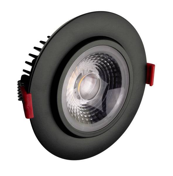 4-inch LED Gimbal Recessed Downlight in Black, 3000K - Green Lighting Wholesale