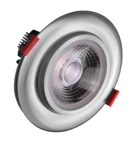 4-inch LED Gimbal Recessed Downlight in Nickel, 3000K - Green Lighting Wholesale