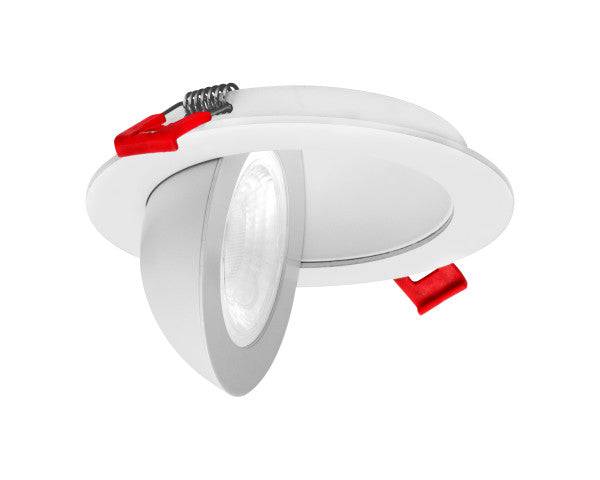 4-inch White Canless Floating Gimbal 3000K LED Recessed Downlight - Green Lighting Wholesale