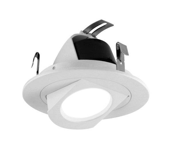 4 in. White LED Recessed Retrofit Adjustable Retractable Downlight, 2700K - Green Lighting Wholesale