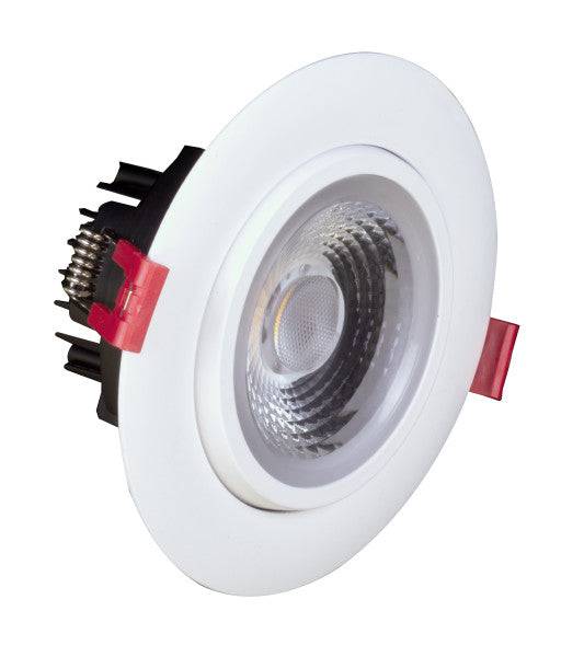 4-inch LED Gimbal Recessed Downlight in White, 2700K - Green Lighting Wholesale