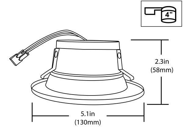 Nicor Lighting DLR45061202KOB 4 in. DLR4 V5 Oil Rubbed Bronze Recessed LED Downlight 2700K