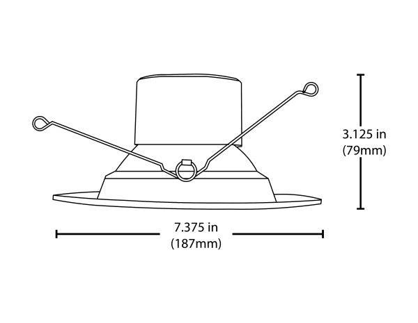 5/6 in. 800 Lumen LED Recessed Downlight Retrofit Light Fixture in Nickel, 2700K - Green Lighting Wholesale