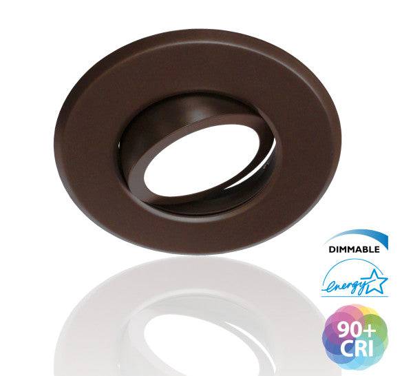 5/6 in. LED Gimbal Downlight Retrofit Kit, 2700K Oil-Rubbed Bronze - Green Lighting Wholesale