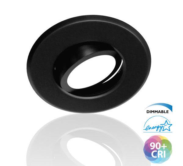 5/6 in. LED Gimbal Downlight Retrofit Kit, 3000K Black - Green Lighting Wholesale