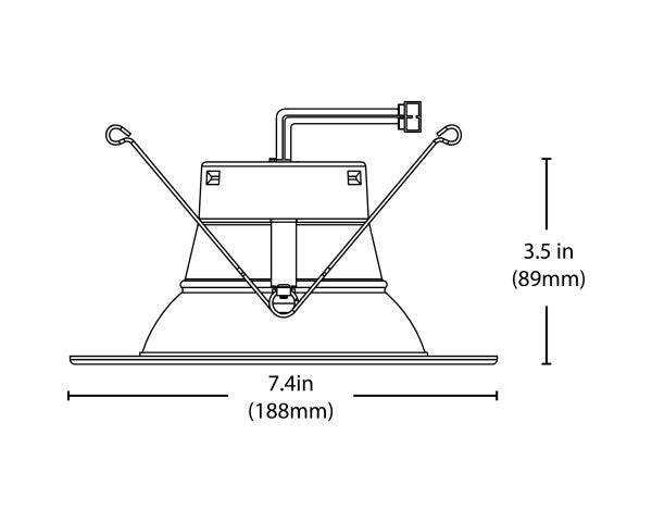5/6-inch Black 900 Lumen Selectable Recessed LED Downlight 2700K-5000K - Green Lighting Wholesale