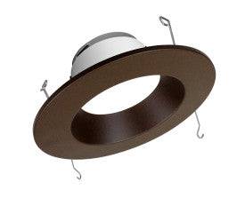 5in/6in Oil-Rubbed Bronze 1200 Lumen Recessed LED Downlight, 3000K - Green Lighting Wholesale