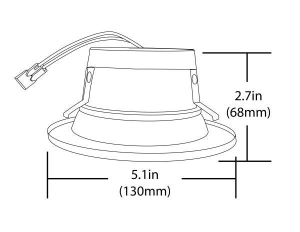 DLR4 SELECT Series 4 in. Black LED Recessed Downlight - Green Lighting Wholesale