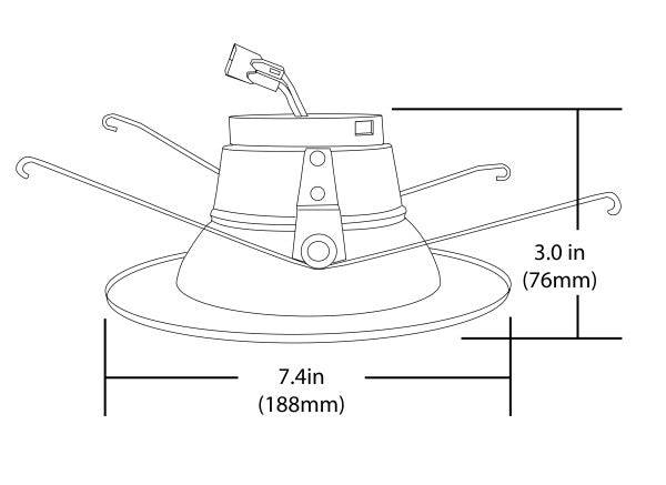 Nicor DLR56 Select Series 6 in. Black LED Recessed Downlight