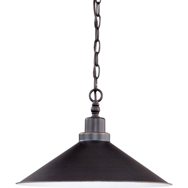 Bridgeview 1 Light 16 inch Mission Dust Bronze Pendant Ceiling Light - Green Lighting Wholesale