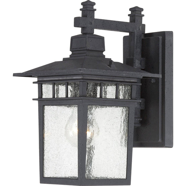 Outdoor Black Lantern with Clear Seeded Glass - Green Lighting Wholesale