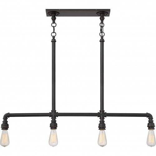 Iron - 4 Light Trestle in Antiqued Bronze Finish - Green Lighting Wholesale