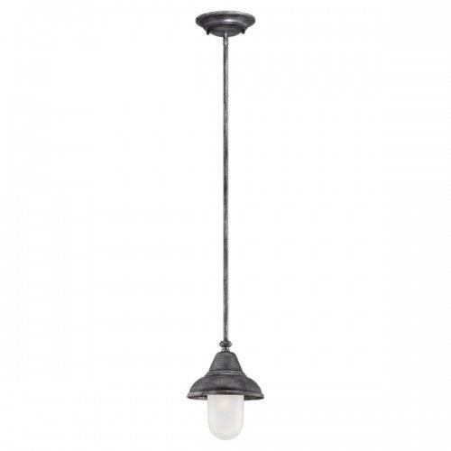 Suttton Mini Pendant in Industrial Iron Finish with Frosted Glass - Green Lighting Wholesale