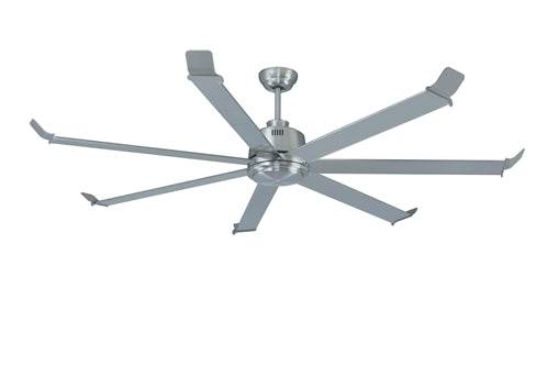 Arctic Chill 7-Blade 80” Ceiling Fan Brushed Pewter with Wall Control - Green Lighting Wholesale