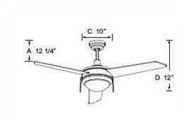 Contempo 3 Blade Ceiling Fan in Brushed Nickel - Green Lighting Wholesale